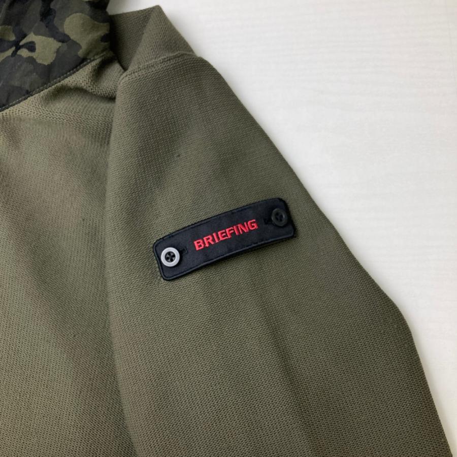美品】BRIEFING ゴルフ メンズ ニット カーキ Mサイズ ブリーフィング
