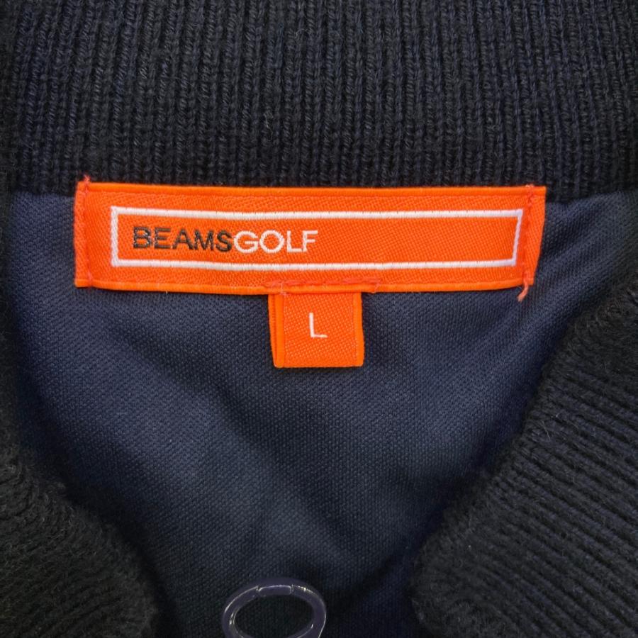 BEAMS GOLF ビームスゴルフ 中綿切替 ニットベスト ネイビー系 L