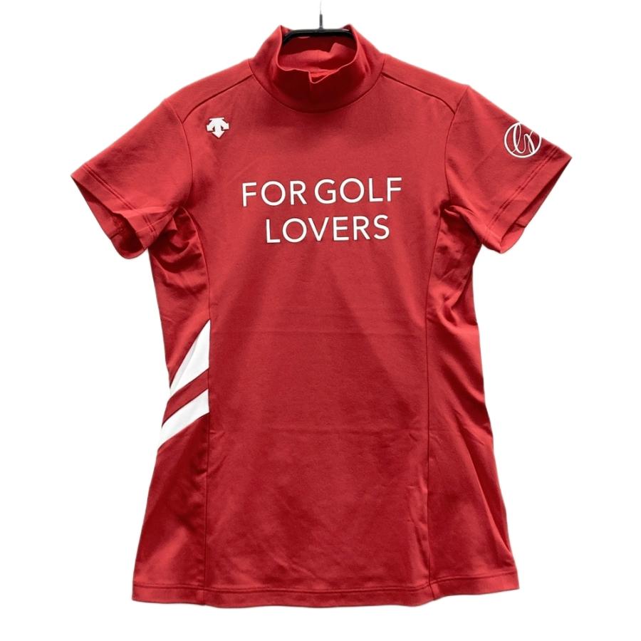 DESCENTE GOLF デサントゴルフ ハイネック半袖Tシャツ レッド系