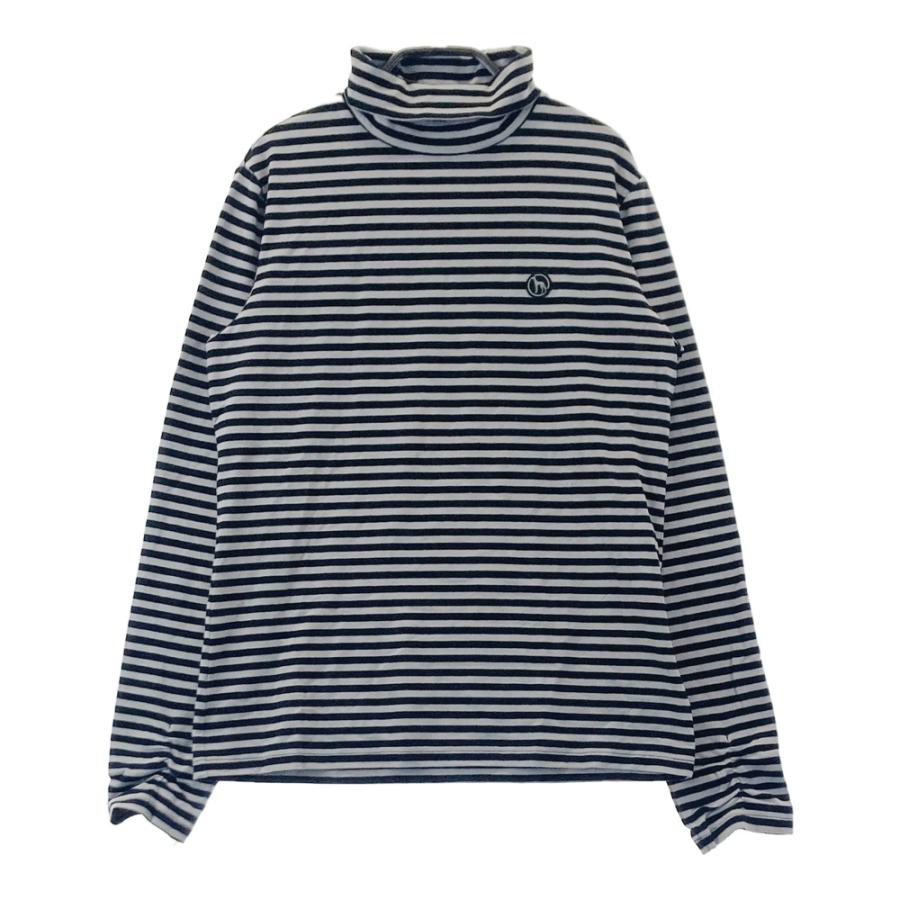 ADABAT アダバット タートルネック 長袖Tシャツ ボーダー柄 グレー系