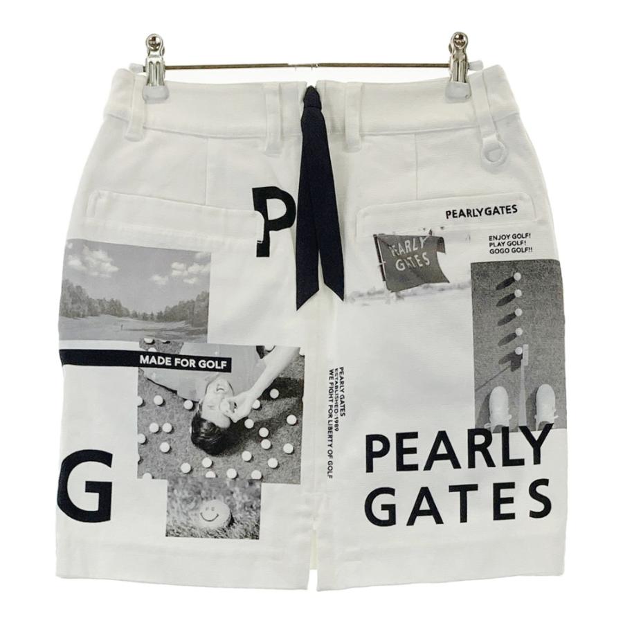 PEARLY GATES パーリーゲイツ  ストレッチスカート 総柄 ホワイト系 0 ゴルフウェア レディースの画像