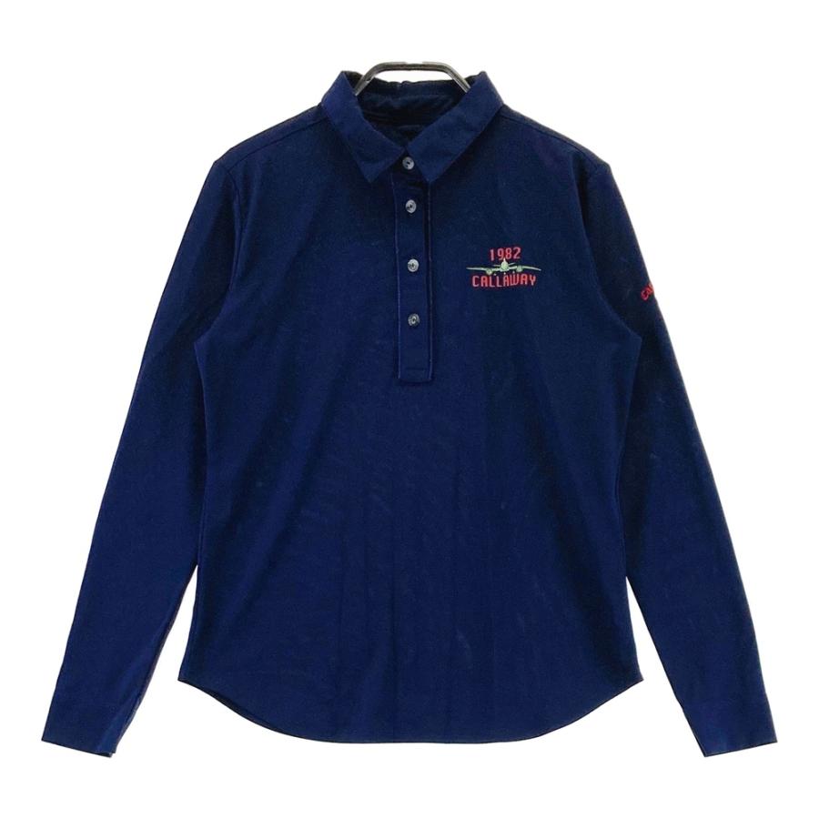 CALLAWAY キャロウェイ 長袖ポロシャツ ネイビー系 M ゴルフウェア