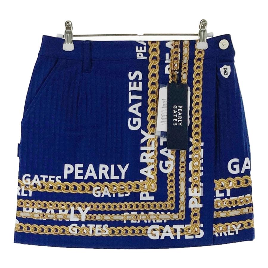 サイズ：0 PEARLY GATES パーリーゲイツ 055-2234010 スカート  ブルー系 [240101594797] ゴルフウェア レディース ストスト 新品】PEARLY GATES パーリーゲイツ 055-2234010 スカート ブルー系 0