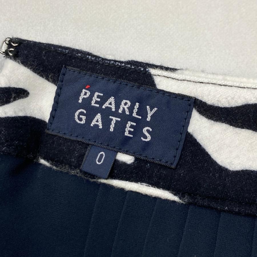 【新品】PEARLY GATES パーリーゲイツ 055-1234034 スカート ゼブラ ホワイト系 0 ゴルフウェア レディースの画像