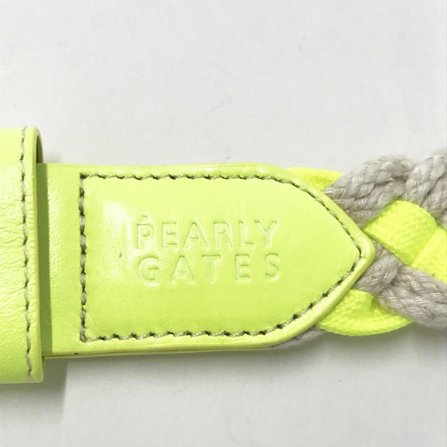 PEARLY GATES パーリーゲイツ メッシュ ベルト イエロー系 ゴルフ