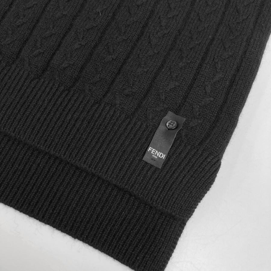FENDI フェンディ FZX142 AN3J カシミヤ ニットベスト ビーズ ブラック