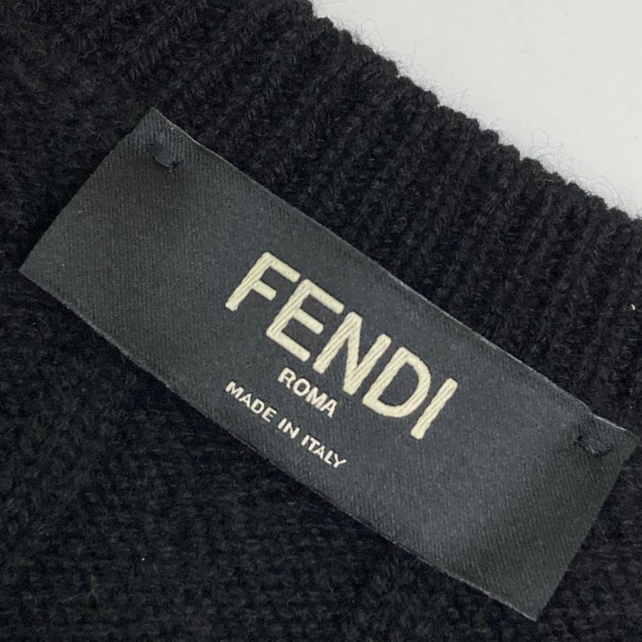 FENDI フェンディ FZX142 AN3J カシミヤ ニットベスト ビーズ ブラック
