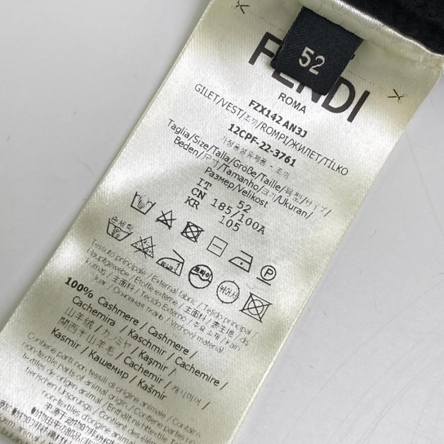 FENDI フェンディ FZX142 AN3J カシミヤ ニットベスト ビーズ ブラック