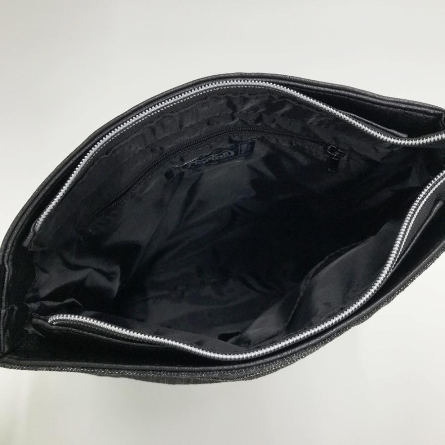 NORTON ノートン スクエア ビックロゴ ショルダーバッグ ブラック系