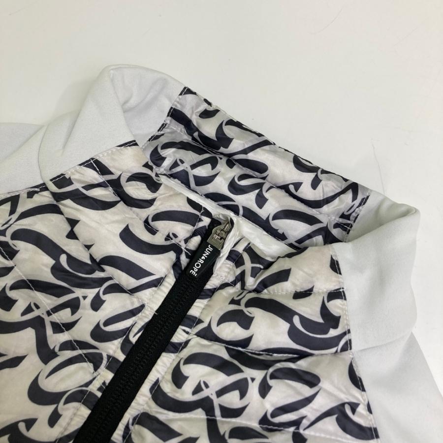 JUN&ROPE ジュン アンド ロペ ダウン切替 ジップジャケット ロゴ総柄