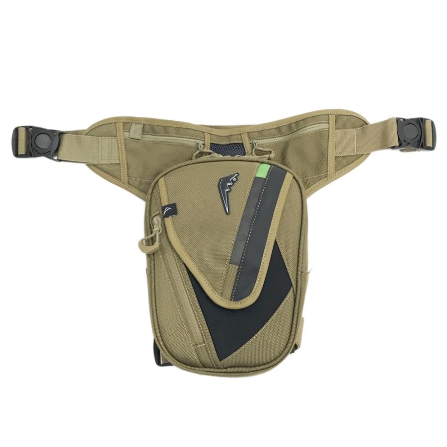 KUSHITANI クシタニ KAWASAKI レッグバッグ ベージュ系 バイクウェア