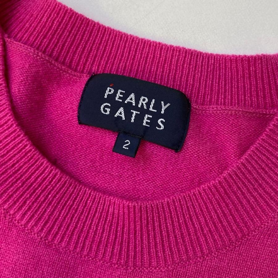 PEARLY GATES パーリーゲイツ ウール カシミヤ混 ニットセーター 総柄