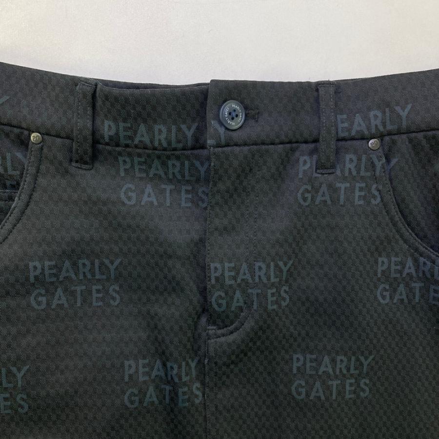 PEARLY GATES パーリーゲイツ 2023年モデル ストレッチスカート ロゴ総柄 ネイビー系 1 ゴルフウェア レディースの画像