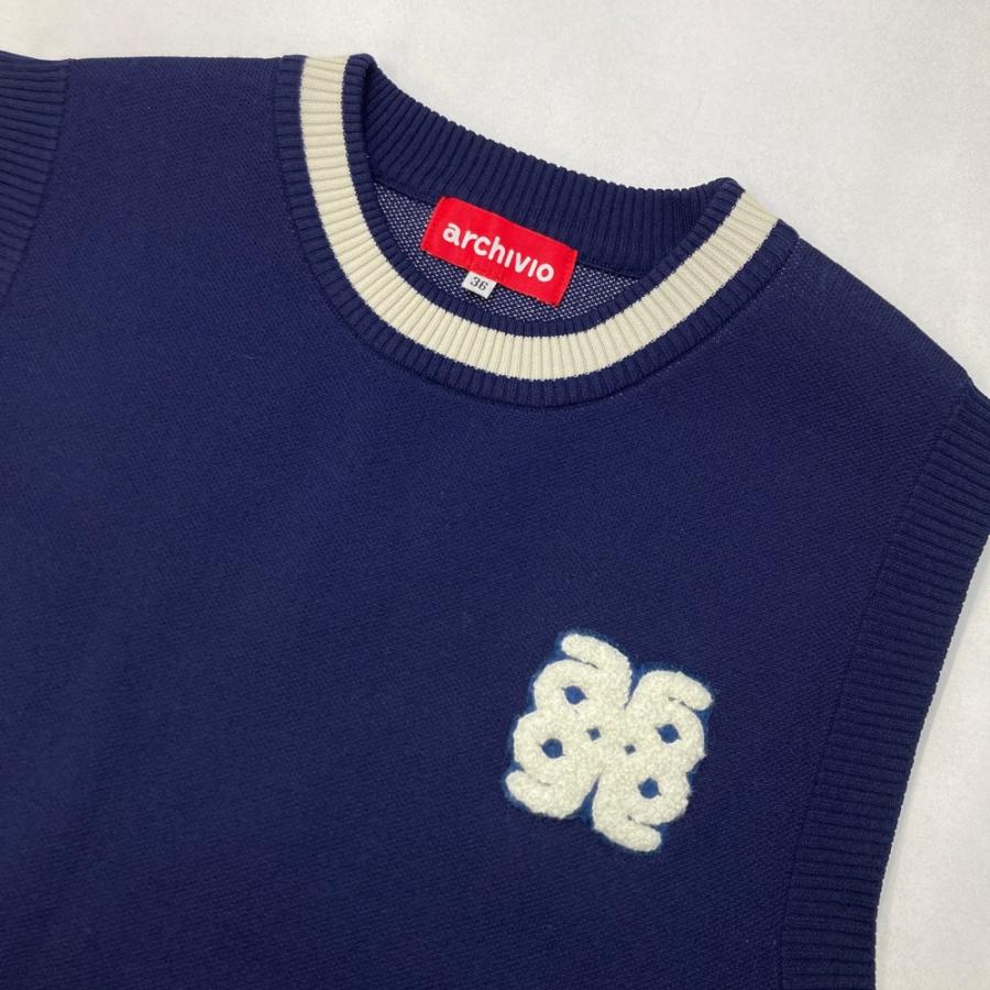 ARCHIVIO アルチビオ 2024年モデル ロゴワッペン付き ニットベスト