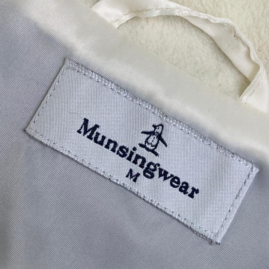 マンシングウェア レディース フリース ジャケット 白 可愛い♪ M 【新品】 MUNSING WEAR マンシングウェア 裏地付 フリース ジップジャケット
