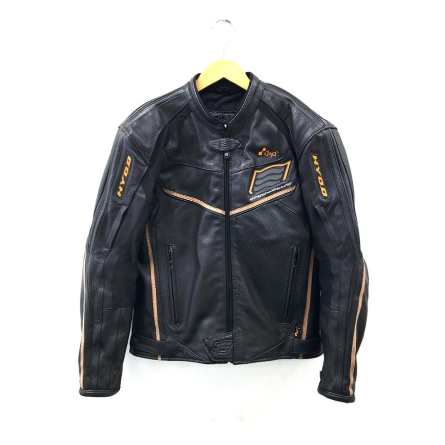 HYOD ヒョウドウライディングジャケット Lサイズ HYOD ヒョウドウ レザージャケット ブラック系 L バイクウェア メンズ