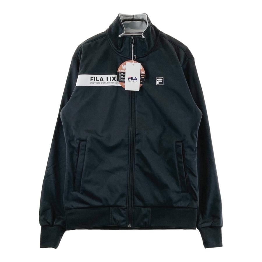 FILA ゴルフ ウェア セットアップ メンズ ブラック M L 裏起毛 新品】FILA GOLF フィラゴルフ 裏起毛ジップジャケット ブラック系 M