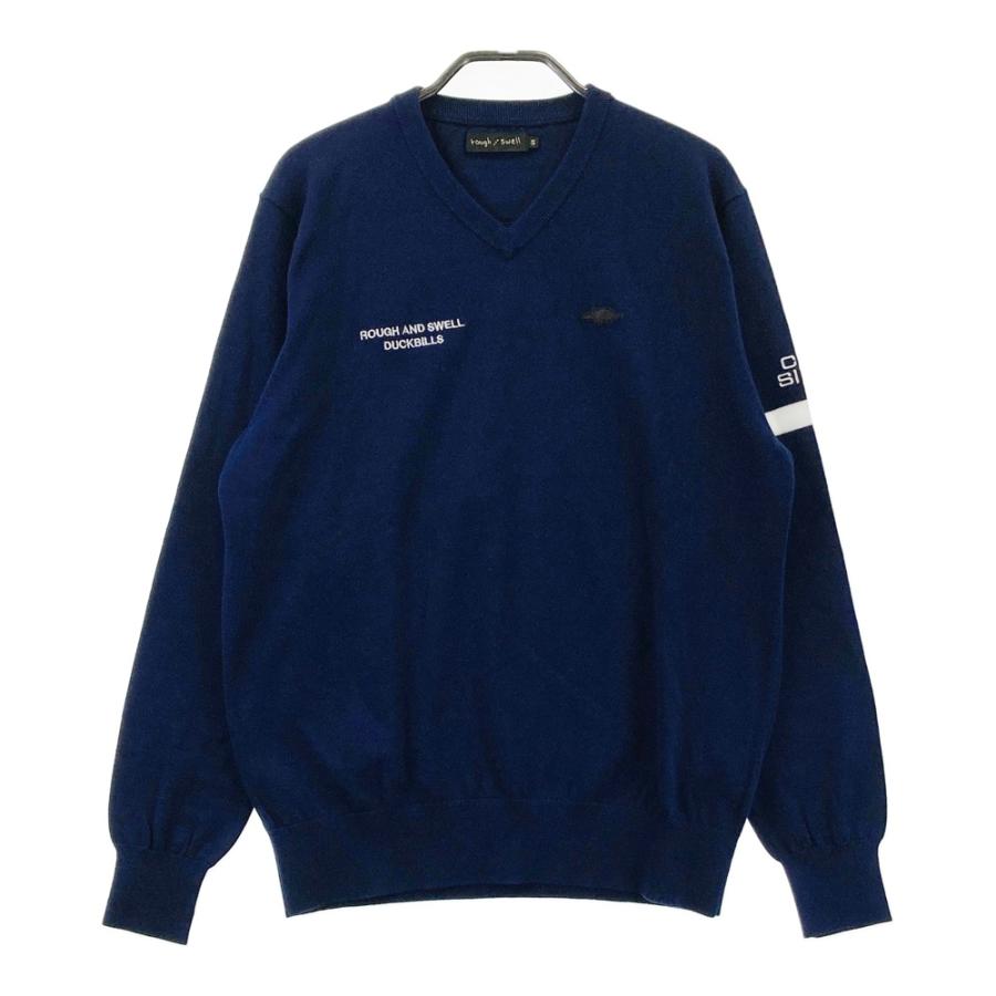 ROUGH & SWELL Vネックセーター ネイビー rough&swell ネイビー Vネックセーター XL rough and swell】セーター