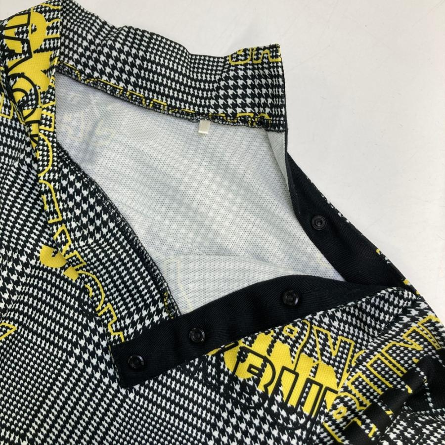 【新品】ジャックバニー XL モックネック 半袖 千鳥総柄【大人気】 JACK BUNNY ジャックバニー ハイネック 半袖Tシャツ 千鳥総柄 ブラック
