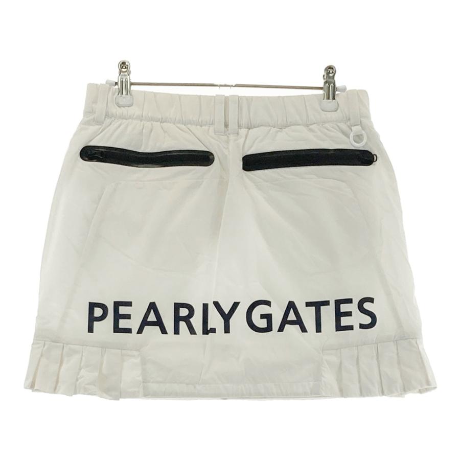 PEARLY GATES パーリーゲイツ ; 裏地付 裾プリーツ スカート  ホワイト系 0 ゴルフウェア レディースの画像
