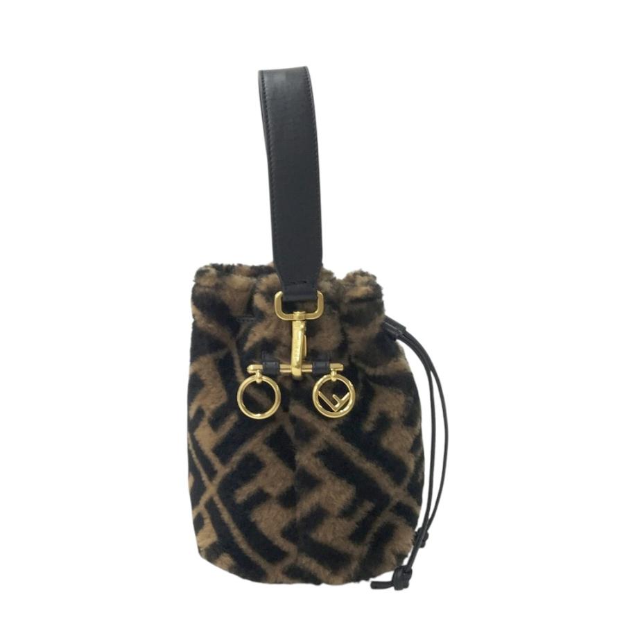 FENDI フェンディ モントレゾール 巾着バッグ レオパード ブラウン系_2