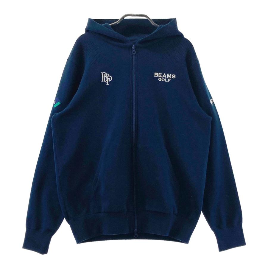 BEAMS GOLF ビームスゴルフ フード付 ニット ジップジャケット