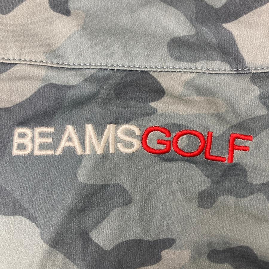 BEAMS GOLF ビームスゴルフ 長袖 ジップジャケット カモフラ柄 グレー