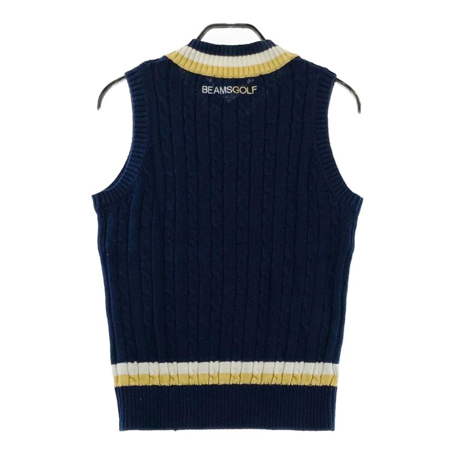 【新品☆未使用】ビームスゴルフ　ベスト　中綿　ニット　グレー　ネイビー　M BEAMS GOLF ビームスゴルフ ニットベスト ネイビー系 S ゴルフウェア