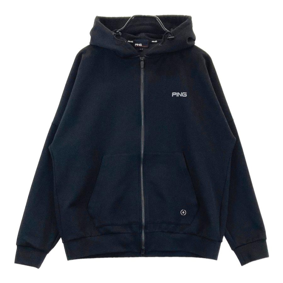 新品 ピン ゴルフ 総柄プリントフルジップ フーディー パーカー ネイビー L 新品 ピン ゴルフ 総柄プリントフルジップ フーディー パーカー ネイビー M