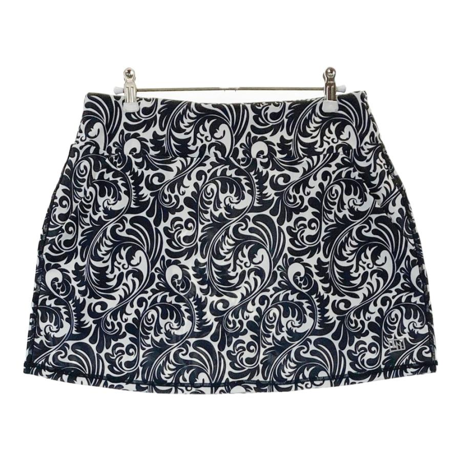 LOUD MOUTH ラウドマウス ; ストレッチ スカート 総柄 ブラック系 L