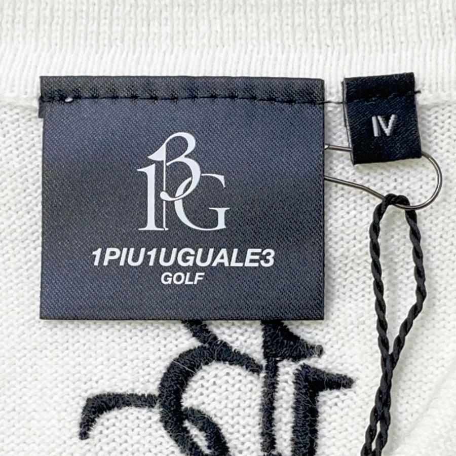 【新品】1PIU1UGUALE3 GOLF GRK034 長袖ポロシャツ  ホワイト系 4 ゴルフウェア メンズの画像