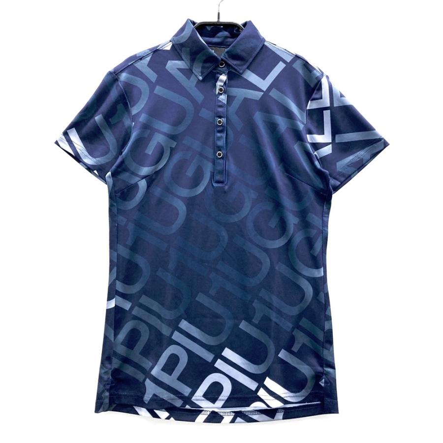 美品】1PIU1UGUALE3 GOLF GST003 半袖ポロシャツ ネイビー系 1 ゴルフ