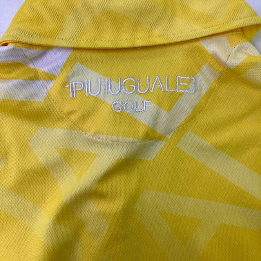 1PIU1UGUALE3 GOLF GST003 半袖ポロシャツ イエロー系 1 ゴルフウェア
