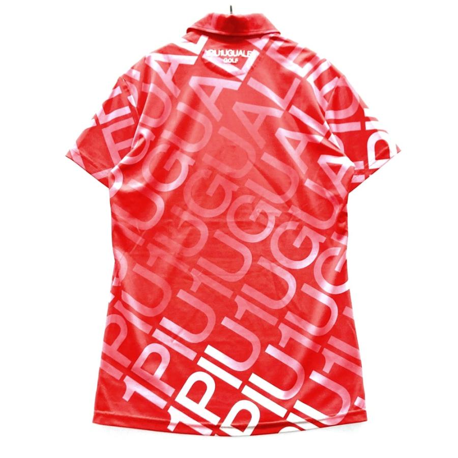 サイズ：2 1PIU1UGUALE3 GOLF GST003 半袖ポロシャツ  レッド系 [240101599288] ゴルフウェア レディース ストスト 1PIU1UGUALE3 GOLF GST003 半袖ポロシャツ レッド系 2 ゴルフウェア