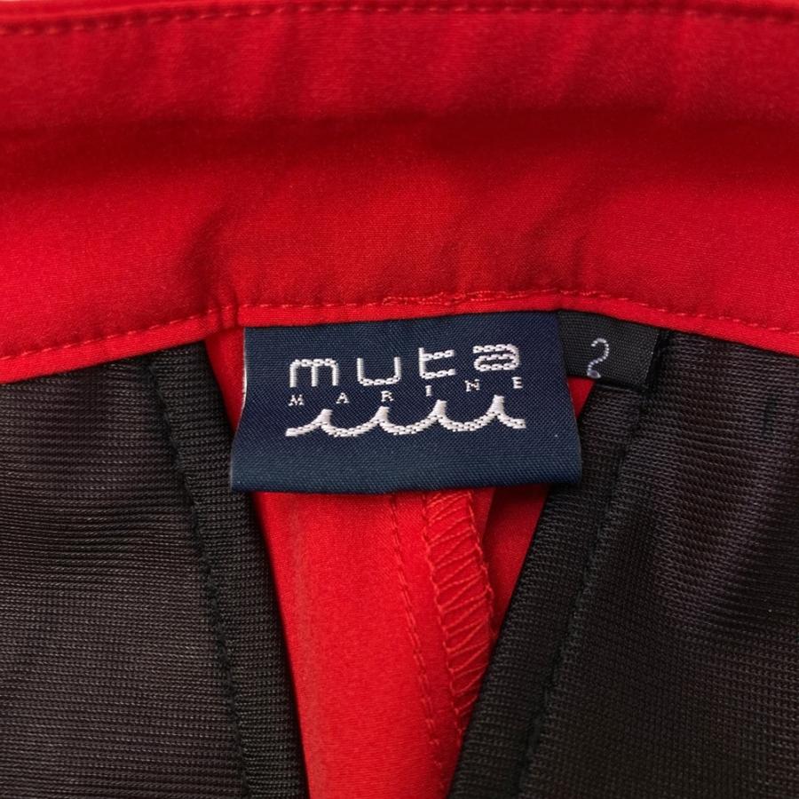 MUTA MARINE ムータマリン ロングパンツ レッド系 2 ゴルフウェア