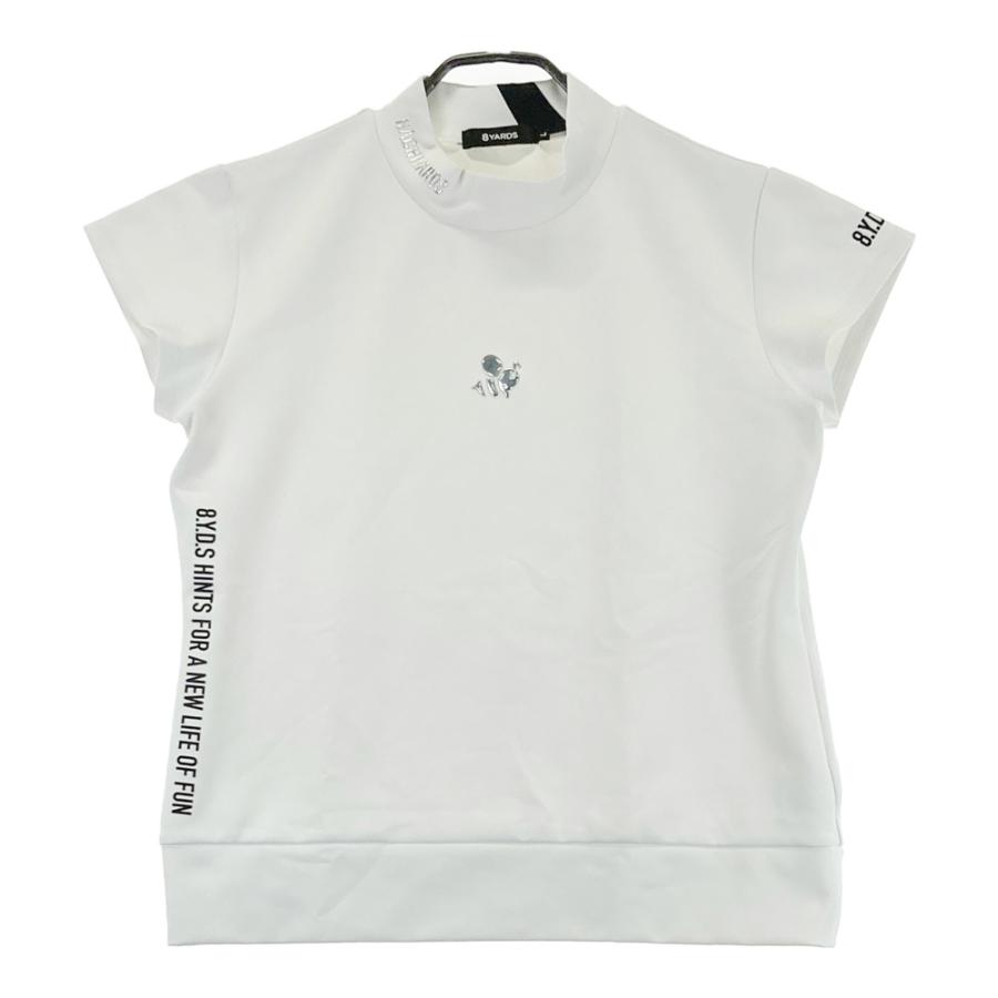 8YARDS ハチヤーズ ハイネック半袖Tシャツ ホワイト系 L ゴルフウェア