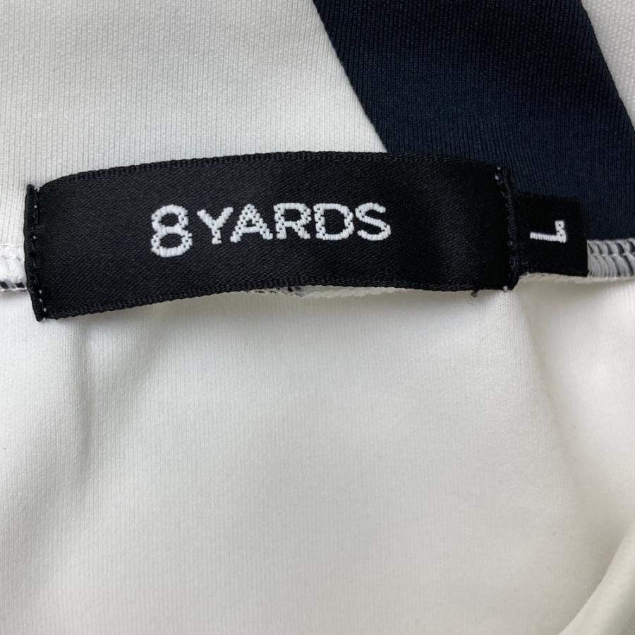 8YARDS ハチヤーズ ハイネック半袖Tシャツ ホワイト系 L ゴルフウェア