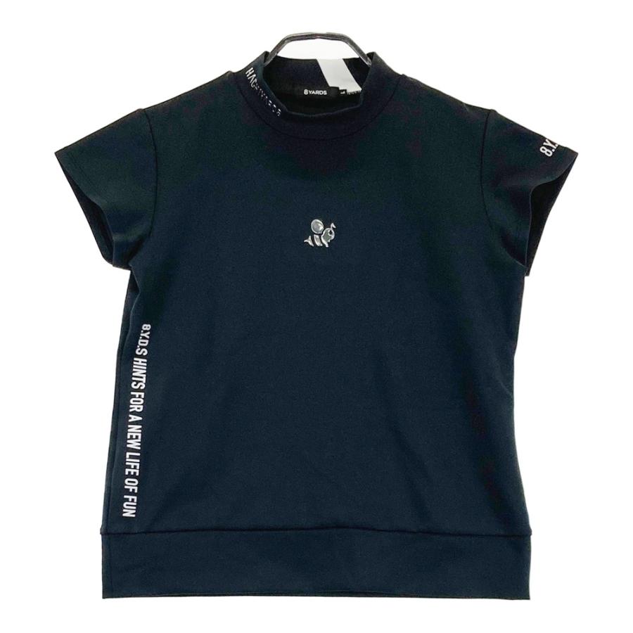 8YARDS ハチヤーズ ハイネック半袖Tシャツ ブラック系 L ゴルフウェア