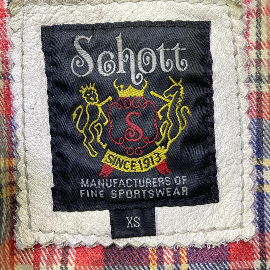 SCHOTT（ショット） 3191010 クラシックレーサージャケット ホワイト系