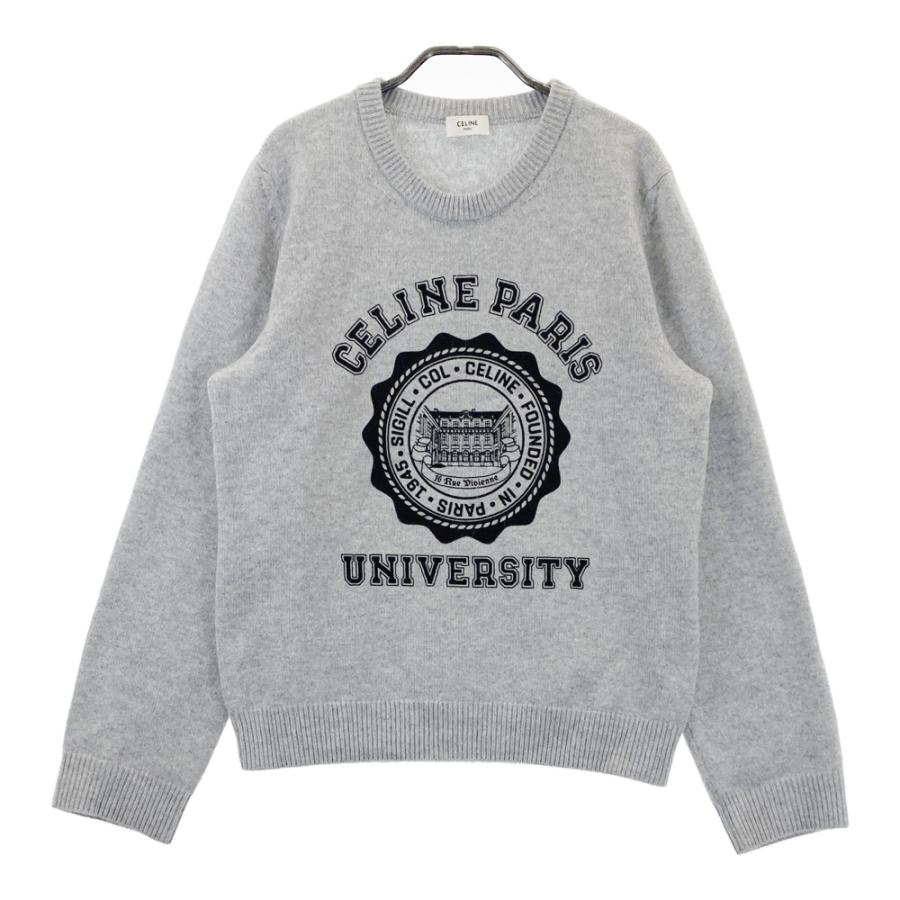 CELINE セリーヌ カシミヤニットセーター グレー系 L メンズ