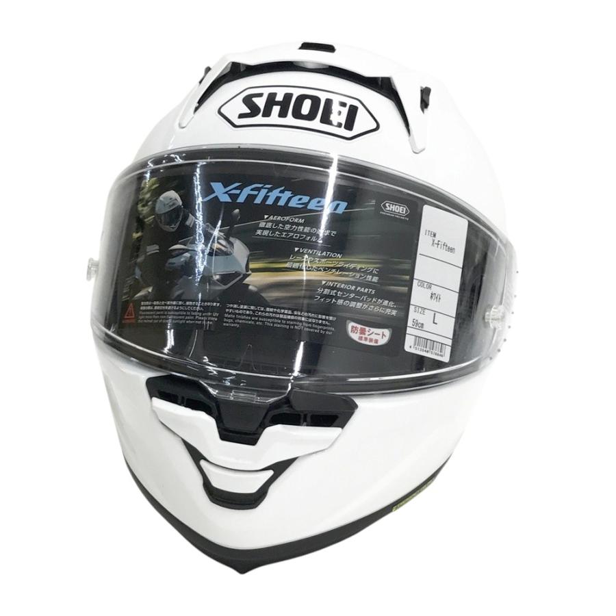 【未使用】SHOEI X-Fifteen ホワイト L　X-15　ヘルメット SHOEI ショウエイ X-Fifteen フルフェイスヘルメット ホワイト系 L