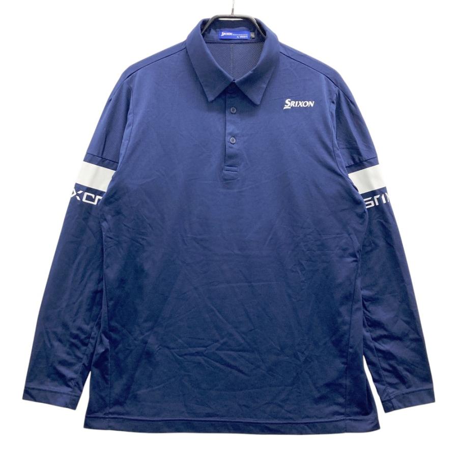 ポロシャツ ゴルフ　デサント　スリクソン　ネイビー　レディース　Lサイズ　シャツ SRIXON スリクソン by DESCENTE 2024年 長袖ポロシャツ ネイビー系 LL
