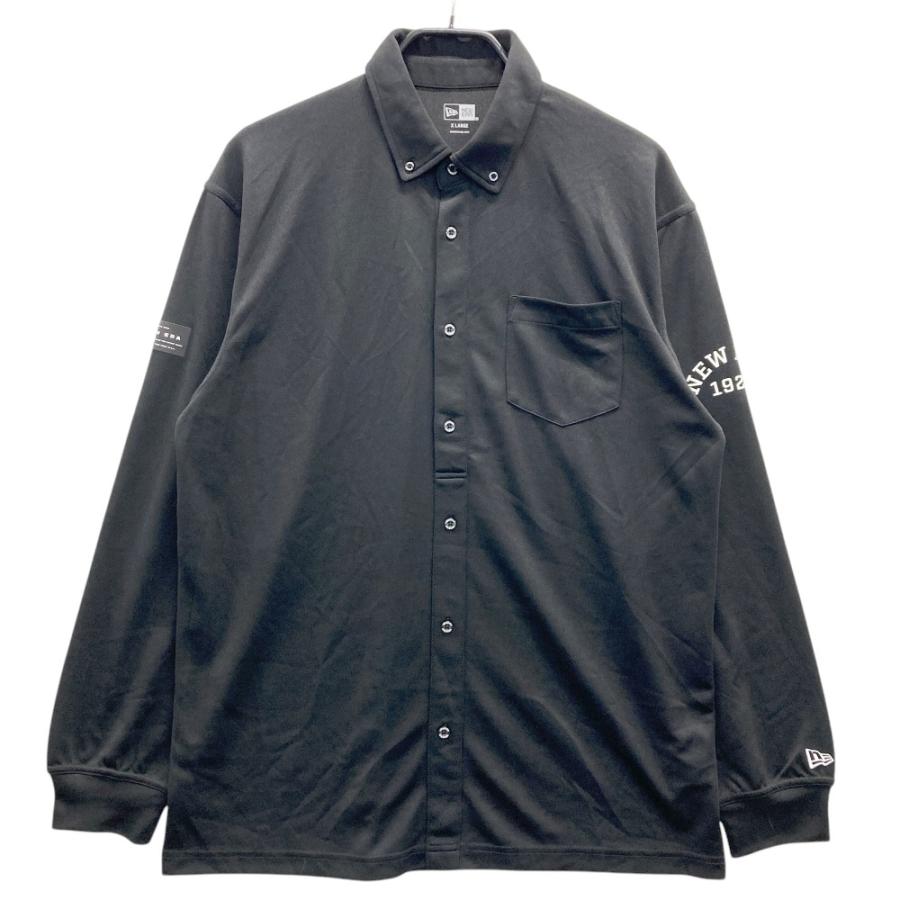 NEW ERA ニューエラ 長袖ポロシャツ ボタンダウン ブラック系 X LARGE