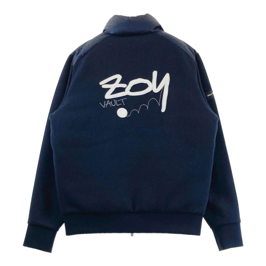 サイズ：2 ZOY ゾーイ  スウェット切替 ダウンジャケット  ネイビー系 [240101600587] ゴルフウェア メンズ ストスト ZOY（ゾーイ） スウェット切替 ダウンジャケット ネイビー系 2 ゴルフ