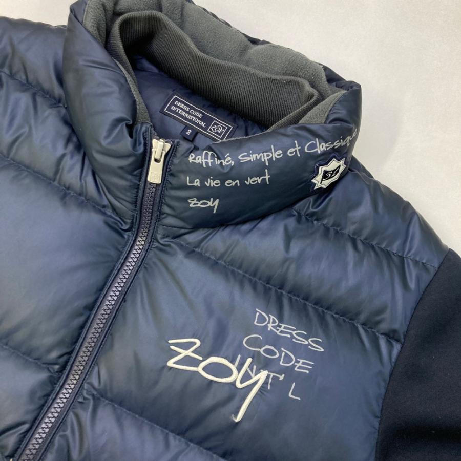 ZOY（ゾーイ） スウェット切替 ダウンジャケット ネイビー系 2 ゴルフ