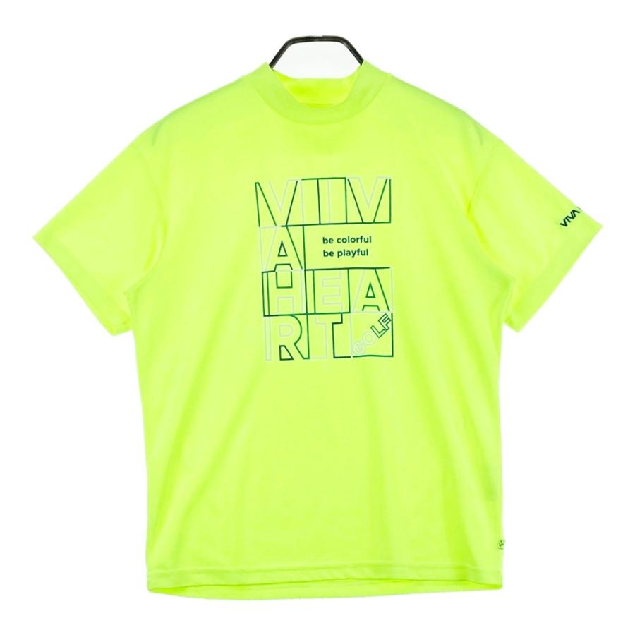 VIVA HEART ビバハート 半袖モックネックTシャツ イエロー系 48 ゴルフ