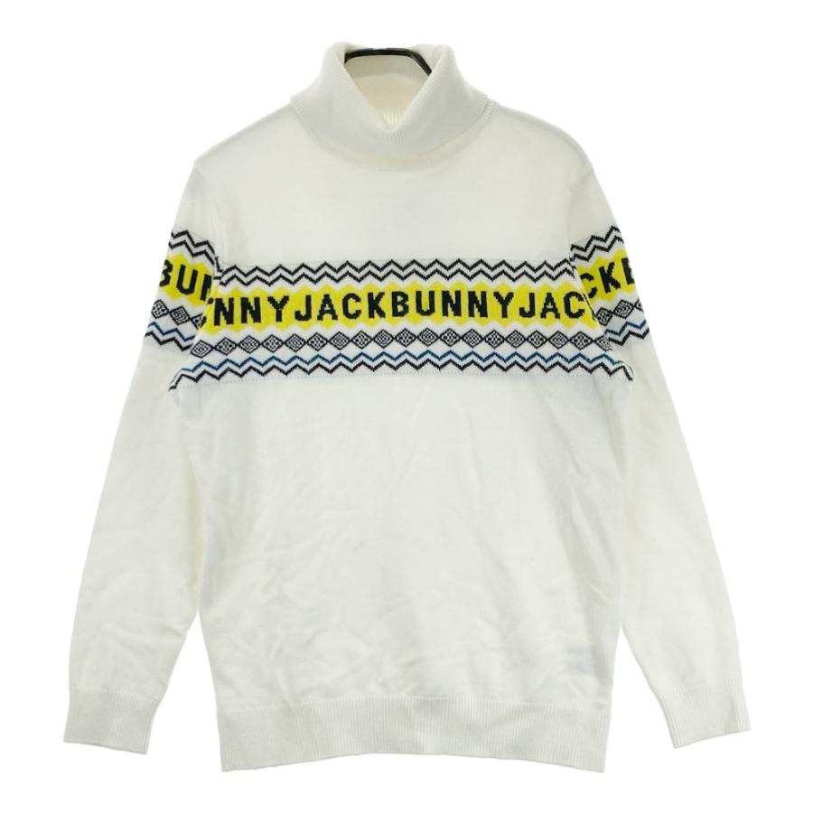 JACK BUNNY ジャックバニー タートルネック ニットセーター ホワイト系