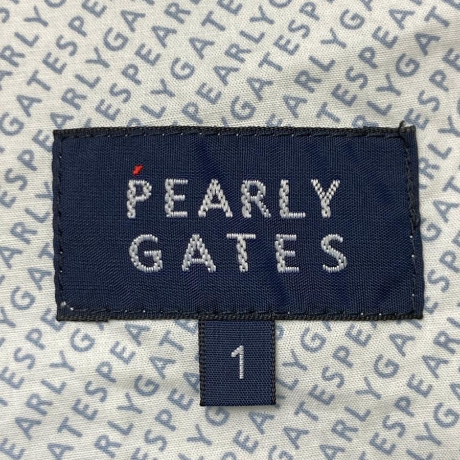 PEARLY GATES パーリーゲイツ  ナイロンスカート ロゴ×ニコちゃん総柄 ネイビー系 1 ゴルフウェア レディースの画像