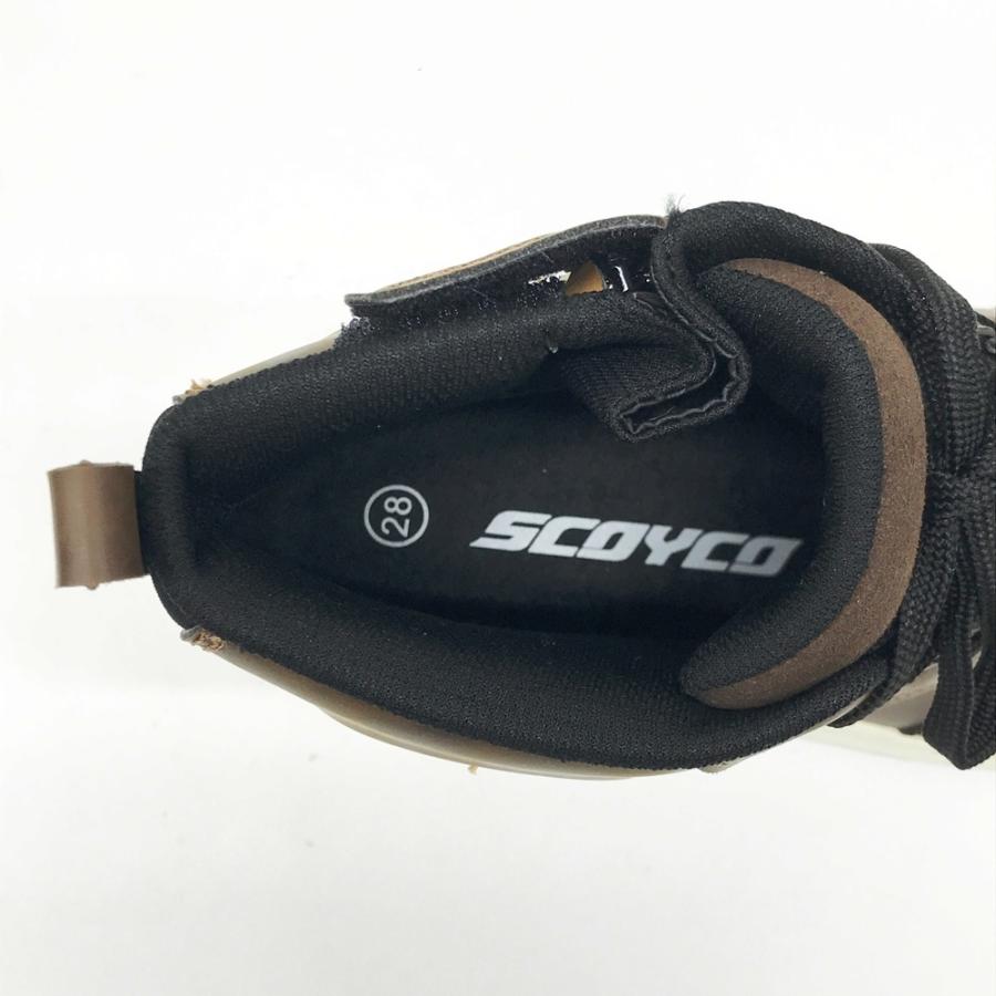 SCOYCO スコイコ MT078WP ライディングシューズ ブラウン系 28cm 