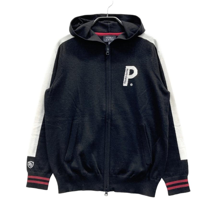 PEARLY GATES ネイビーパーカー　レディース　size 0 PEARLY GATES パーリーゲイツ ウール ニットパーカー ネイビー系 0
